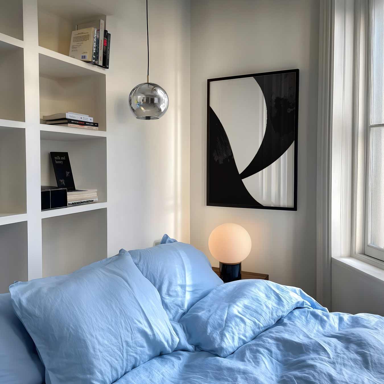 Stijlvolle Zwart-Wit Abstracte Kunstposter