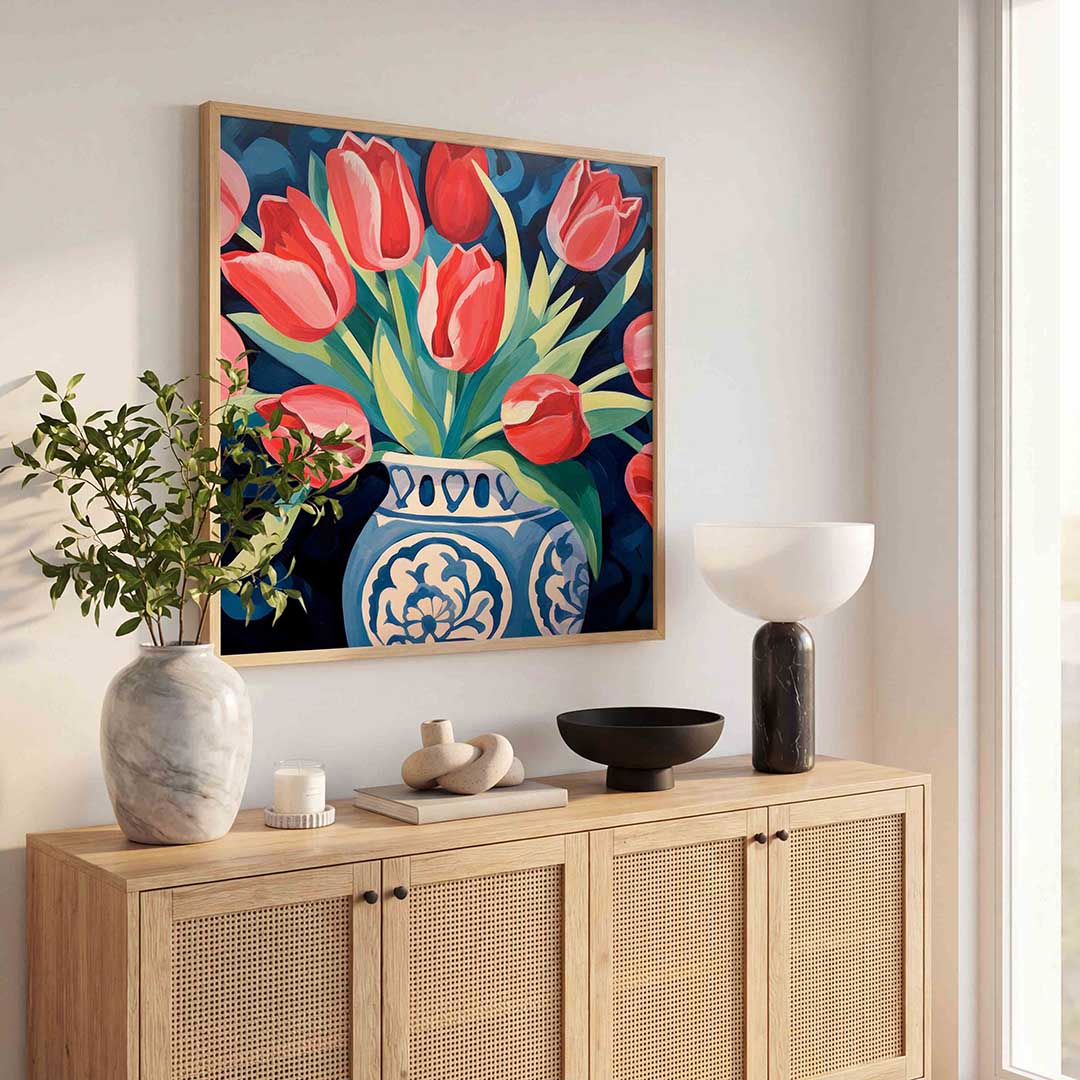 Tulpen in vaas Poster