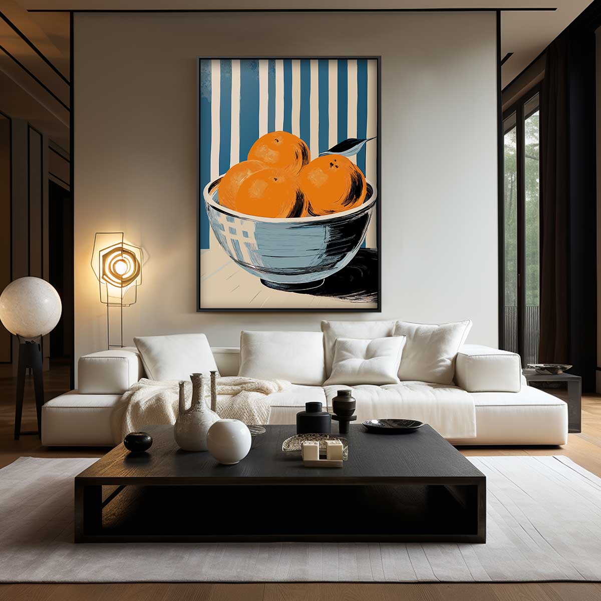 Vrolijk Stilleven met Sinaasappels Kunstwerk-canvas-dibond-plexiglas-wanddecoratie-WallArtistic