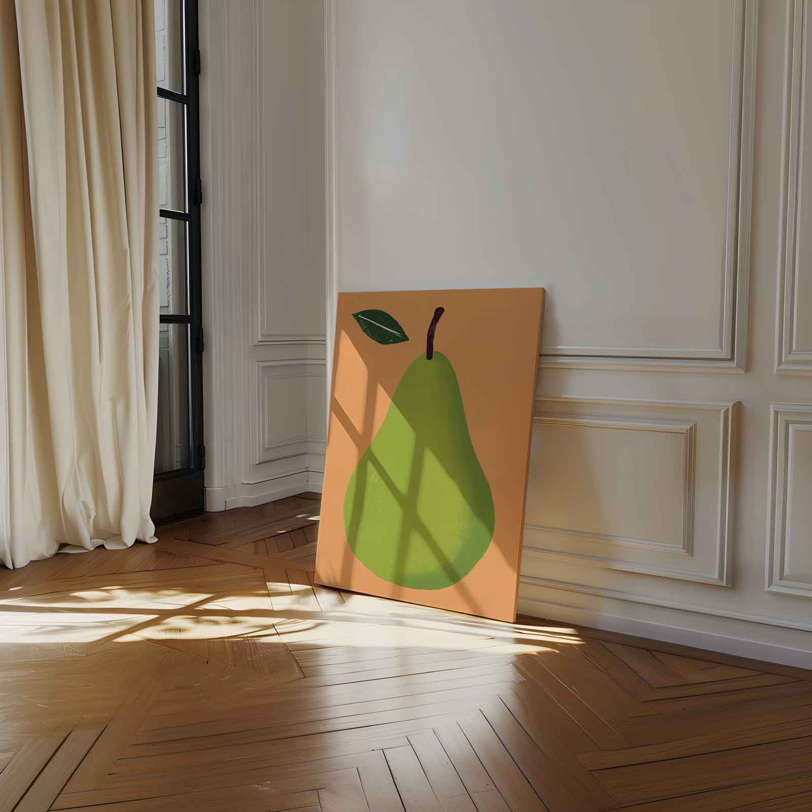 Speelse Peer Illustratie Kunstwerk-canvas-dibond-plexiglas-wanddecoratie-WallArtistic