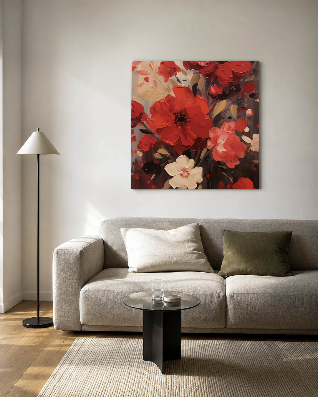 Expressieve bloemen Kunstwerk