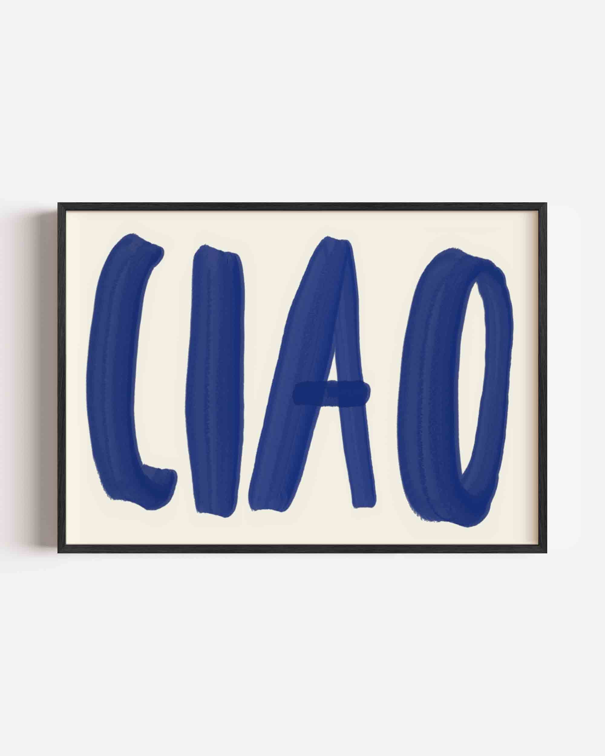 Ciao blauwe letters Poster