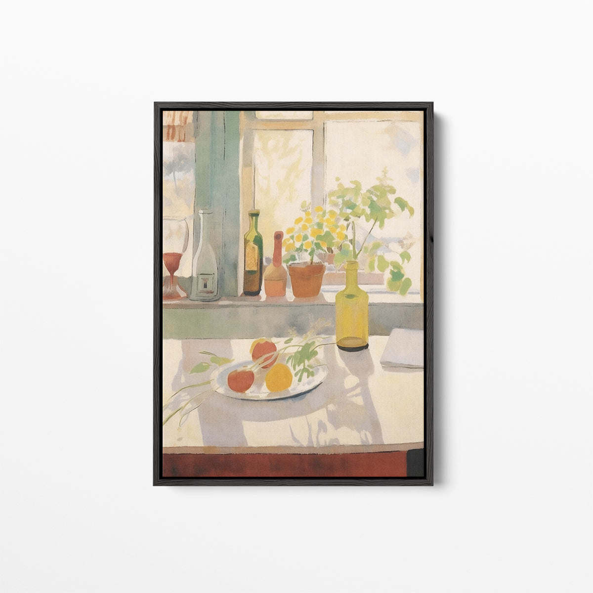 Zomers Stilleven bij het Raam Kunstwerk-canvas-dibond-plexiglas-wanddecoratie-WallArtistic