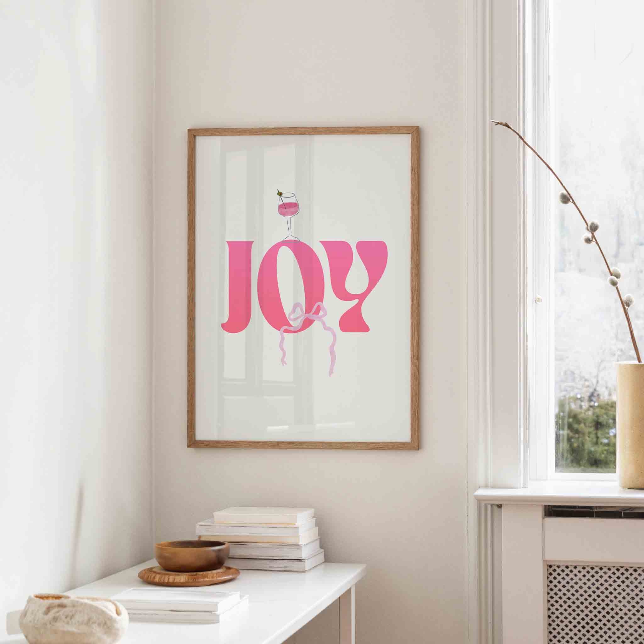 Joy roze letters Poster