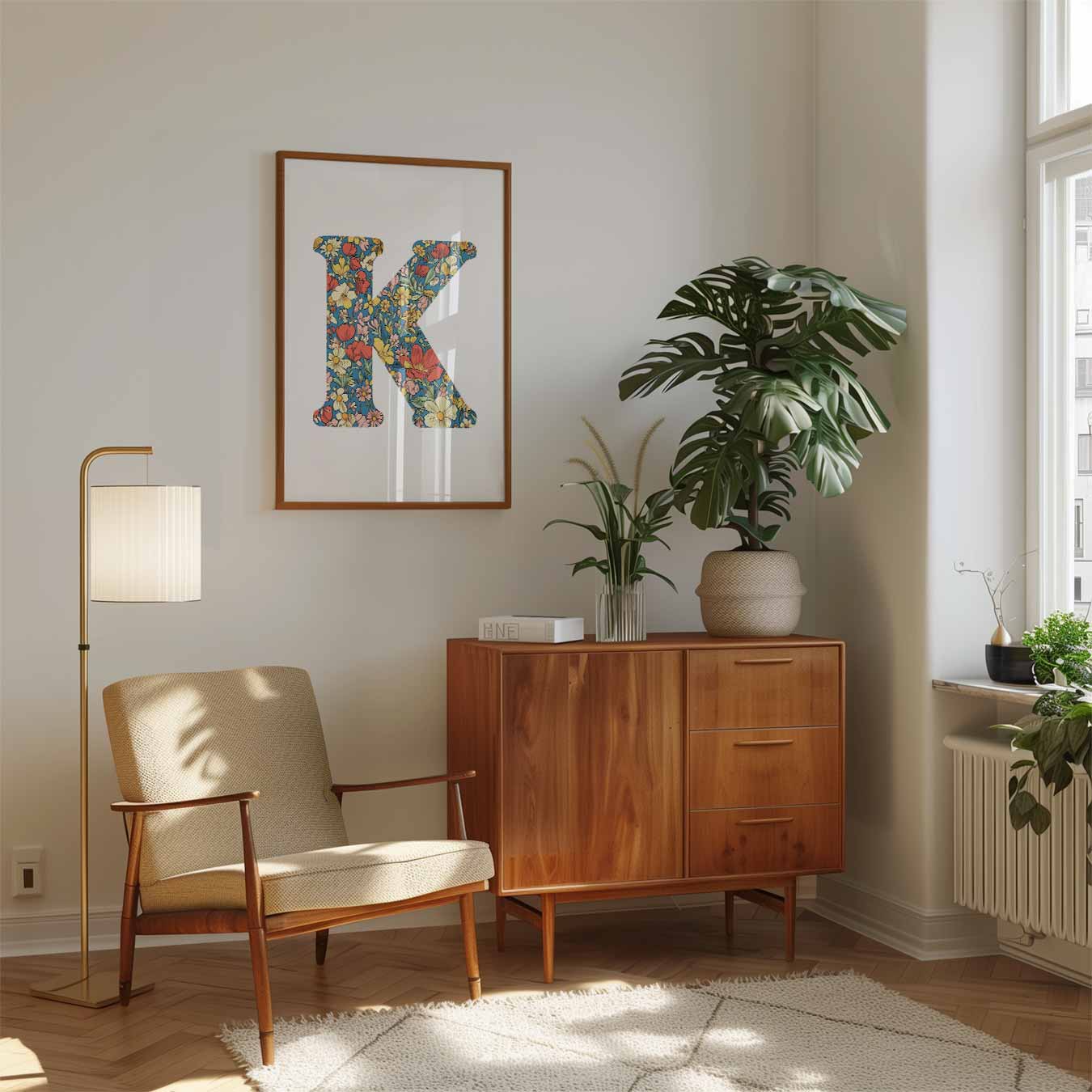 Bloemrijke Alfabet Poster