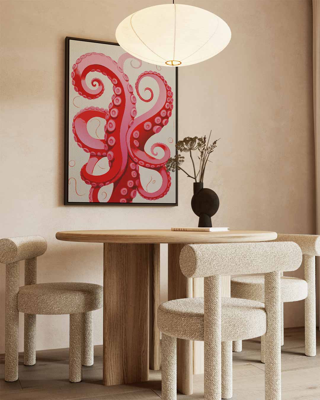 Dansende Tentakels Kunstwerk-canvas-dibond-plexiglas-wanddecoratie-WallArtistic