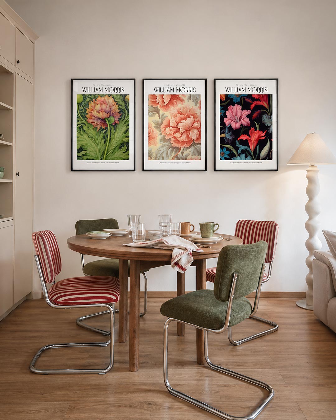 Bloem en blad Posterset