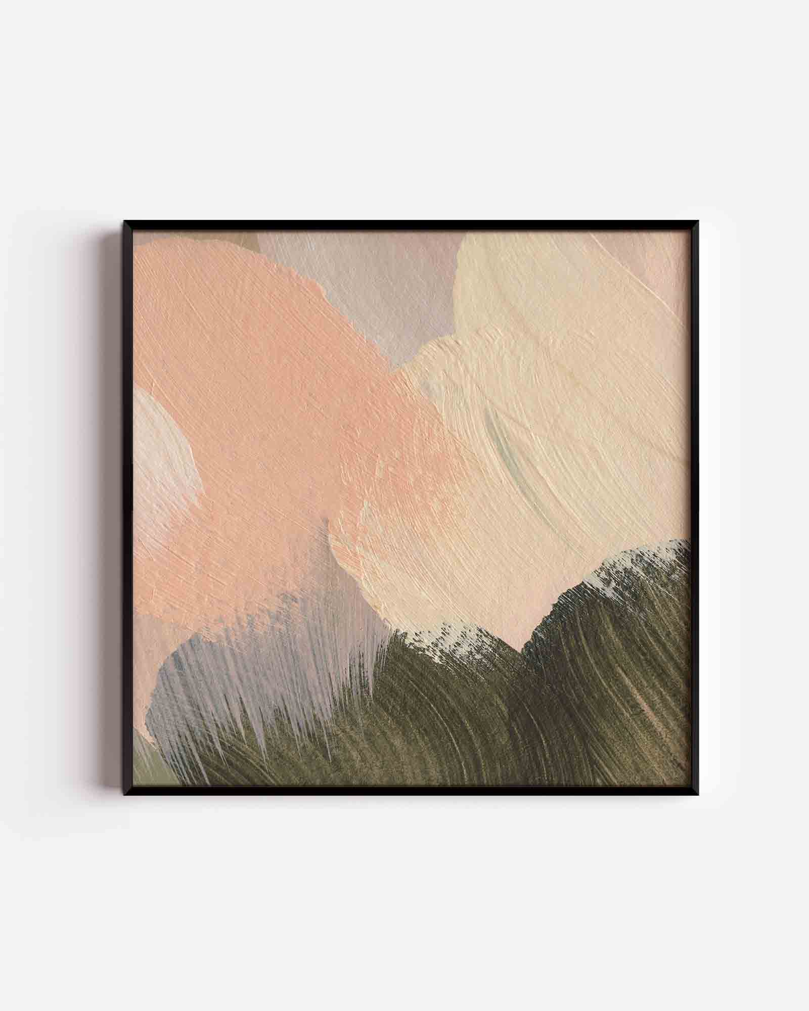 Abstracte penseelstreken Poster