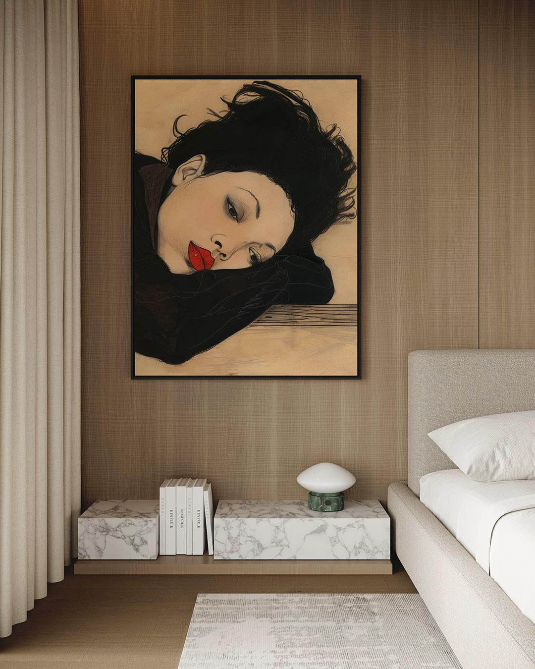 Dromerige vrouw Kunstwerk