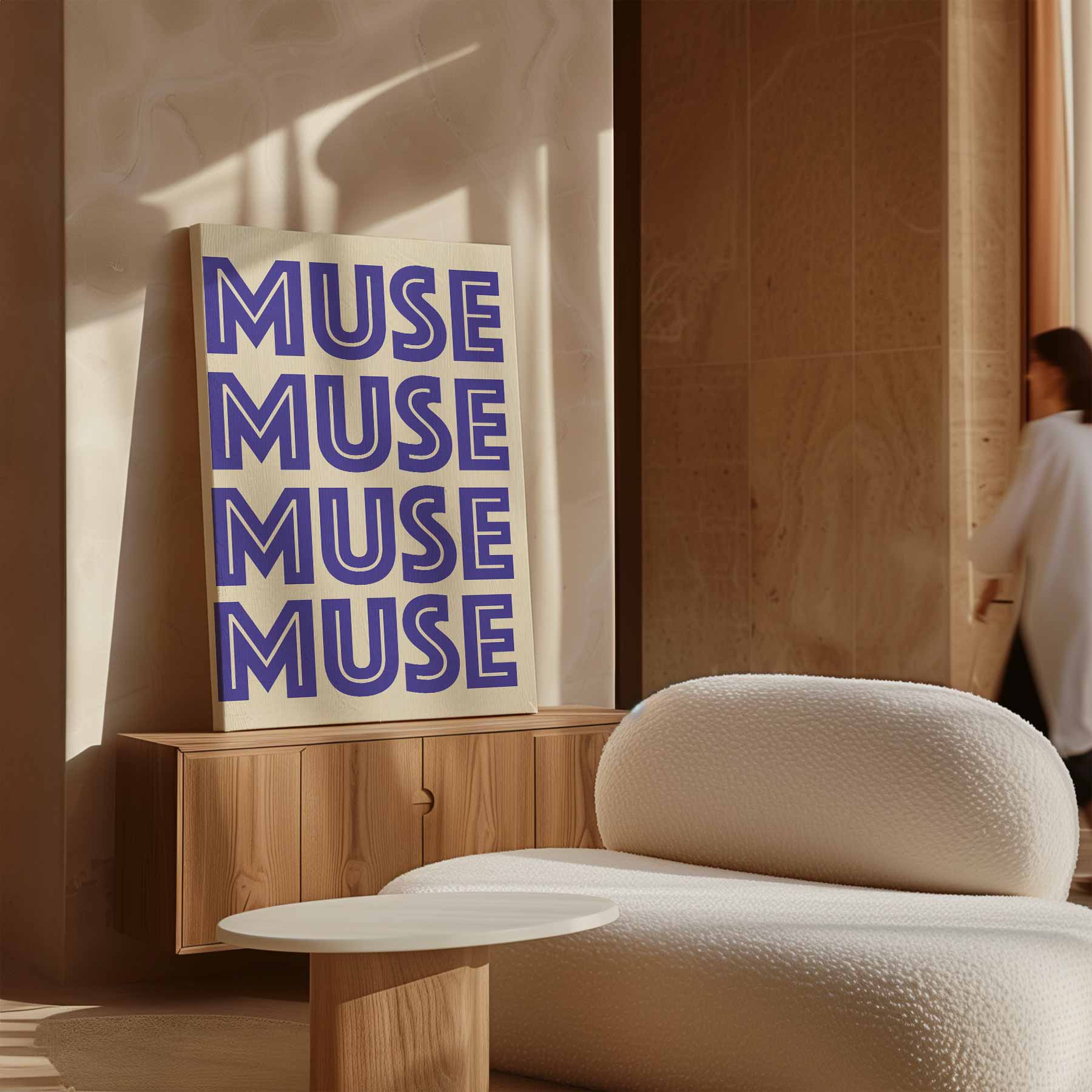 Veelzijdige Muse Herhaling Kunstwerk-canvas-dibond-plexiglas-wanddecoratie-WallArtistic