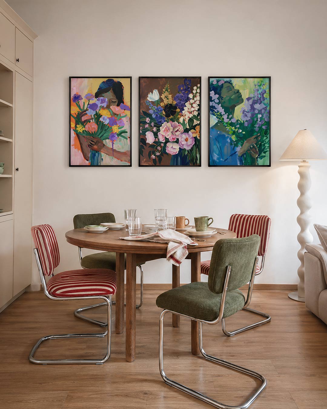 Bloemen en kleuren Posterset