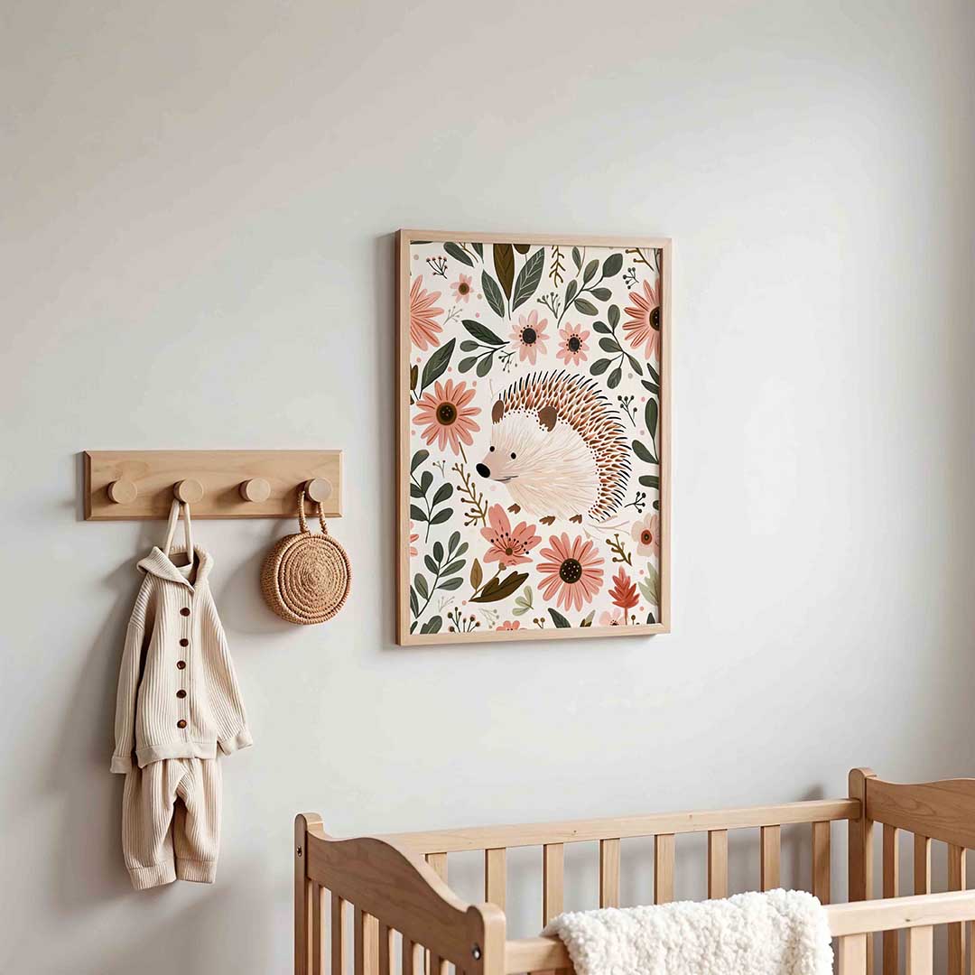 Egel en bloemen Poster