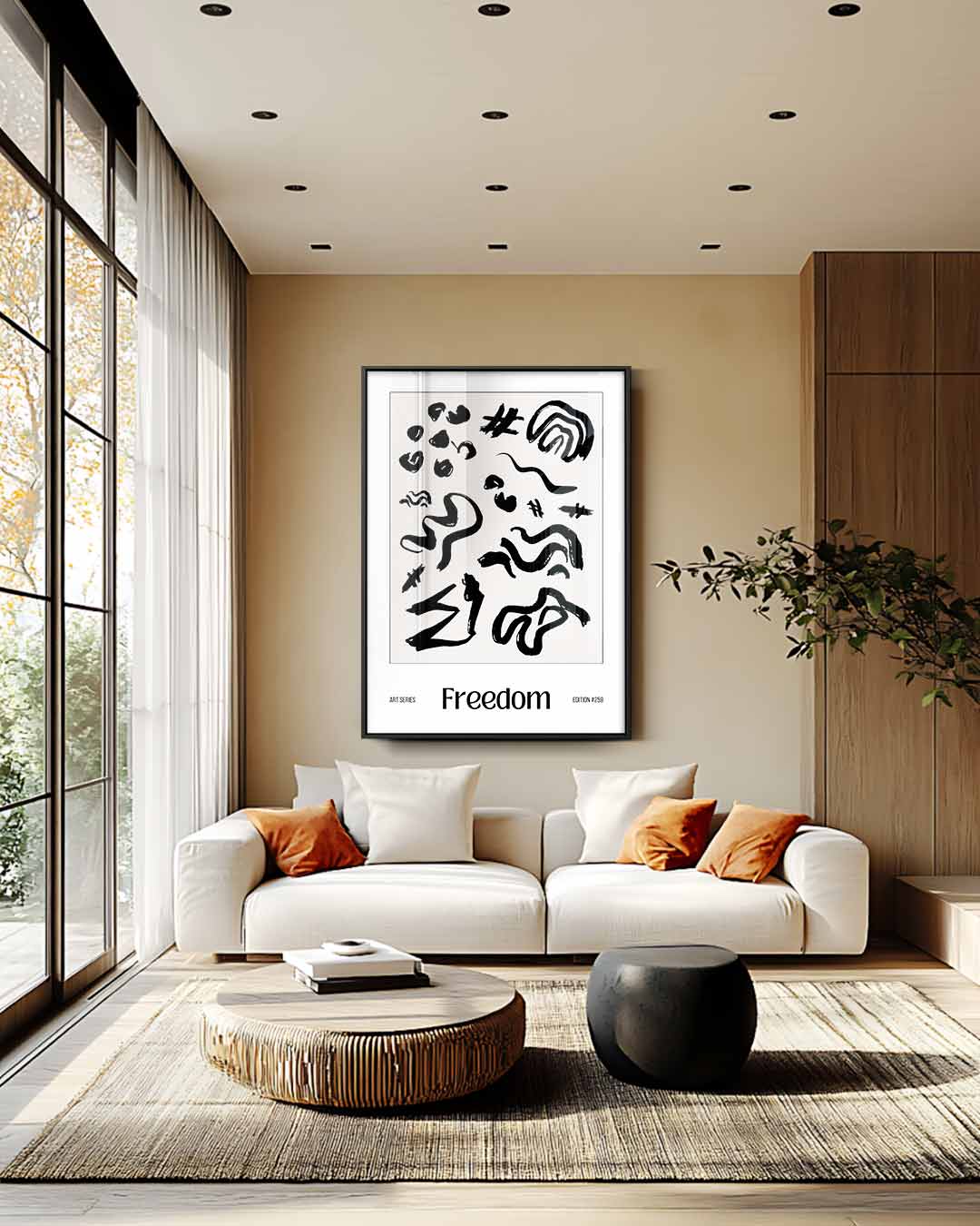 Abstracte Vrijheid Kunstwerk-canvas-dibond-plexiglas-wanddecoratie-WallArtistic