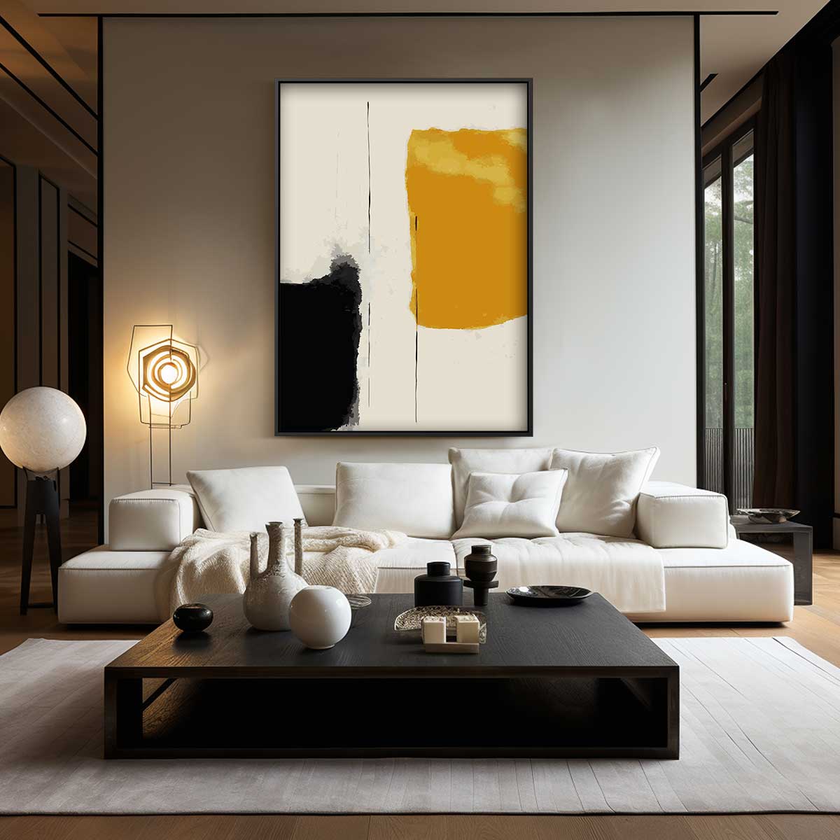Abstracte Harmonie van Vormen Kunstwerk-canvas-dibond-plexiglas-wanddecoratie-WallArtistic