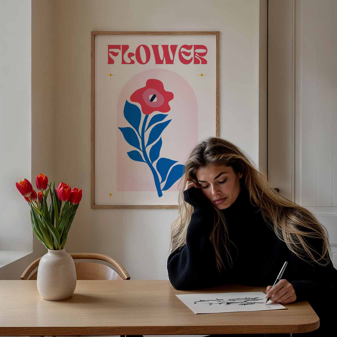 Vrolijke Bloemenpracht Poster