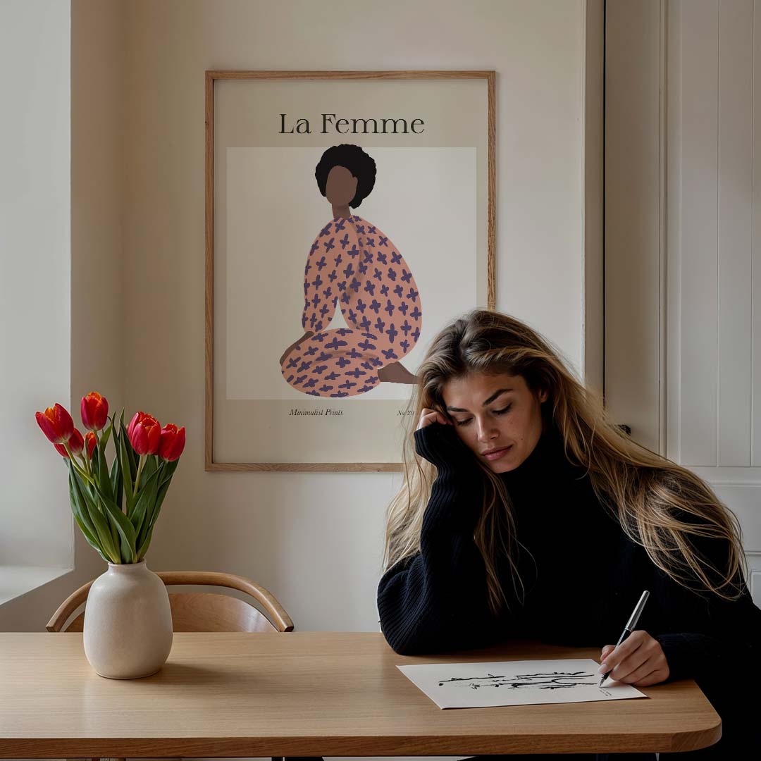 La Femme Minimalistische Art Print Poster-WallArtistic