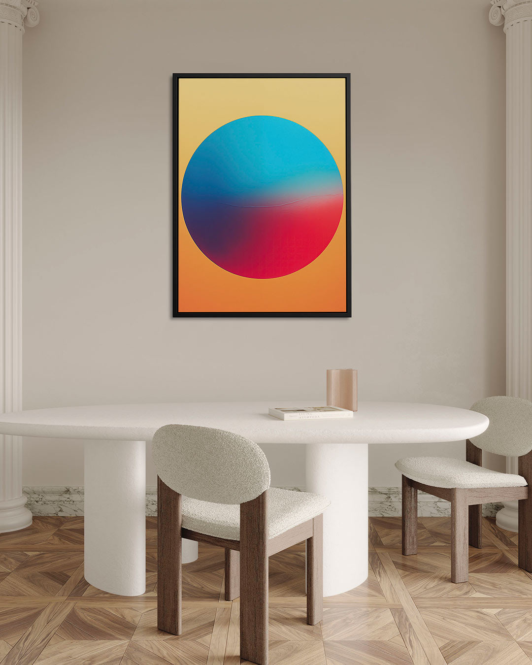 Kleurrijke cirkelcompositie Kunstwerk