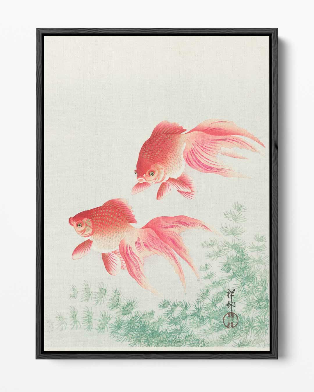 Elegante Koi in Beweging Kunstwerk-canvas-dibond-plexiglas-wanddecoratie-WallArtistic