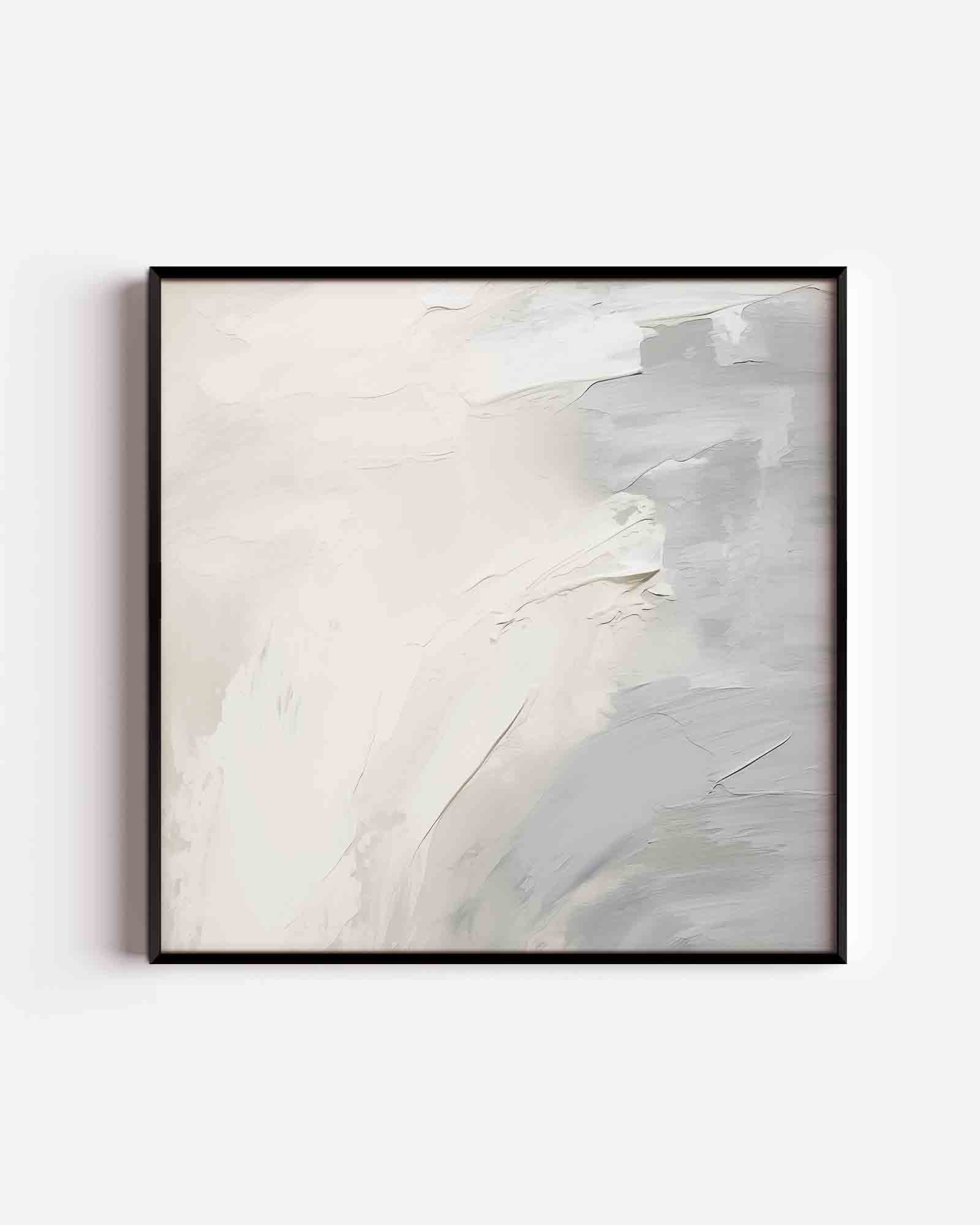 Abstracte grijs en wit Poster