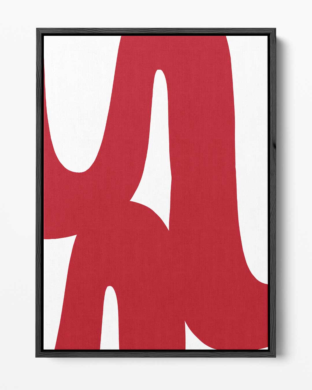 Speelse Rode Golven Kunstwerk-canvas-dibond-plexiglas-wanddecoratie-WallArtistic
