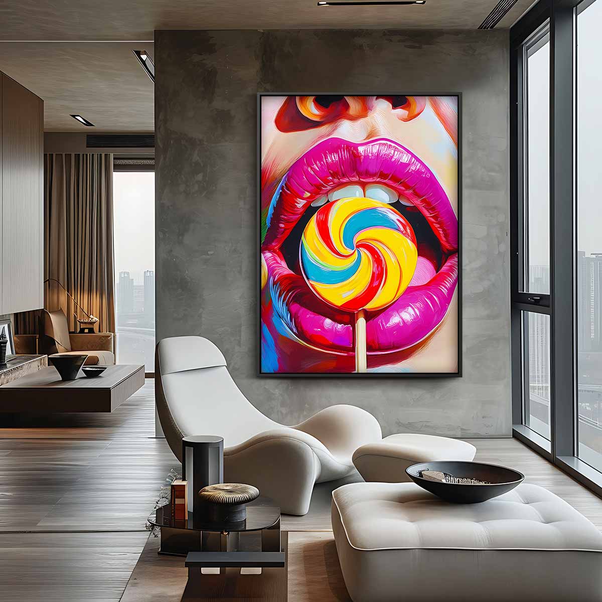 Kleurrijke Snoepgoed Sensatie Kunstwerk-canvas-dibond-plexiglas-wanddecoratie-WallArtistic