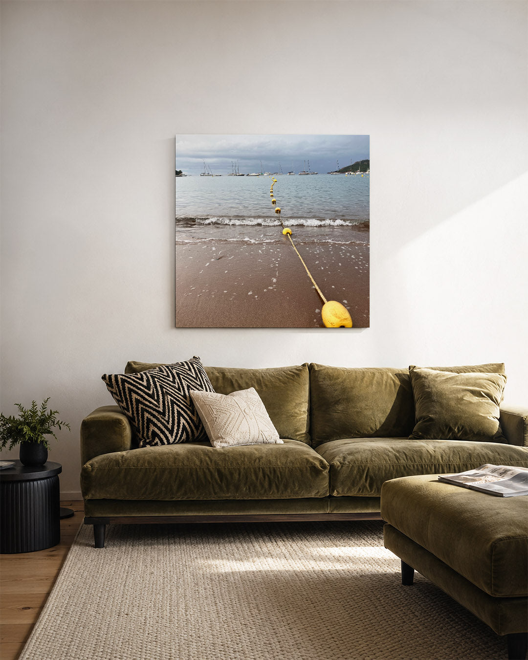 Strand en boeien Kunstwerk