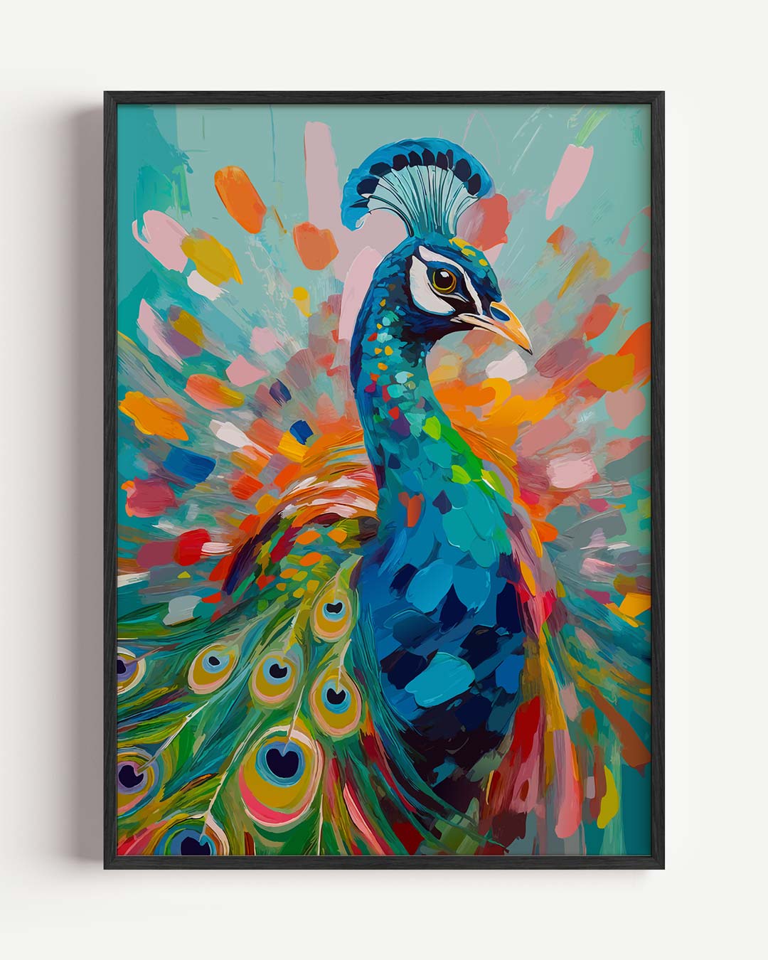 Kleurrijke Pauw Kunstposter