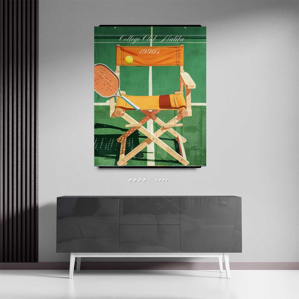 Vintage Tennis Vibes Kunstwerk-canvas-dibond-plexiglas-wanddecoratie-WallArtistic