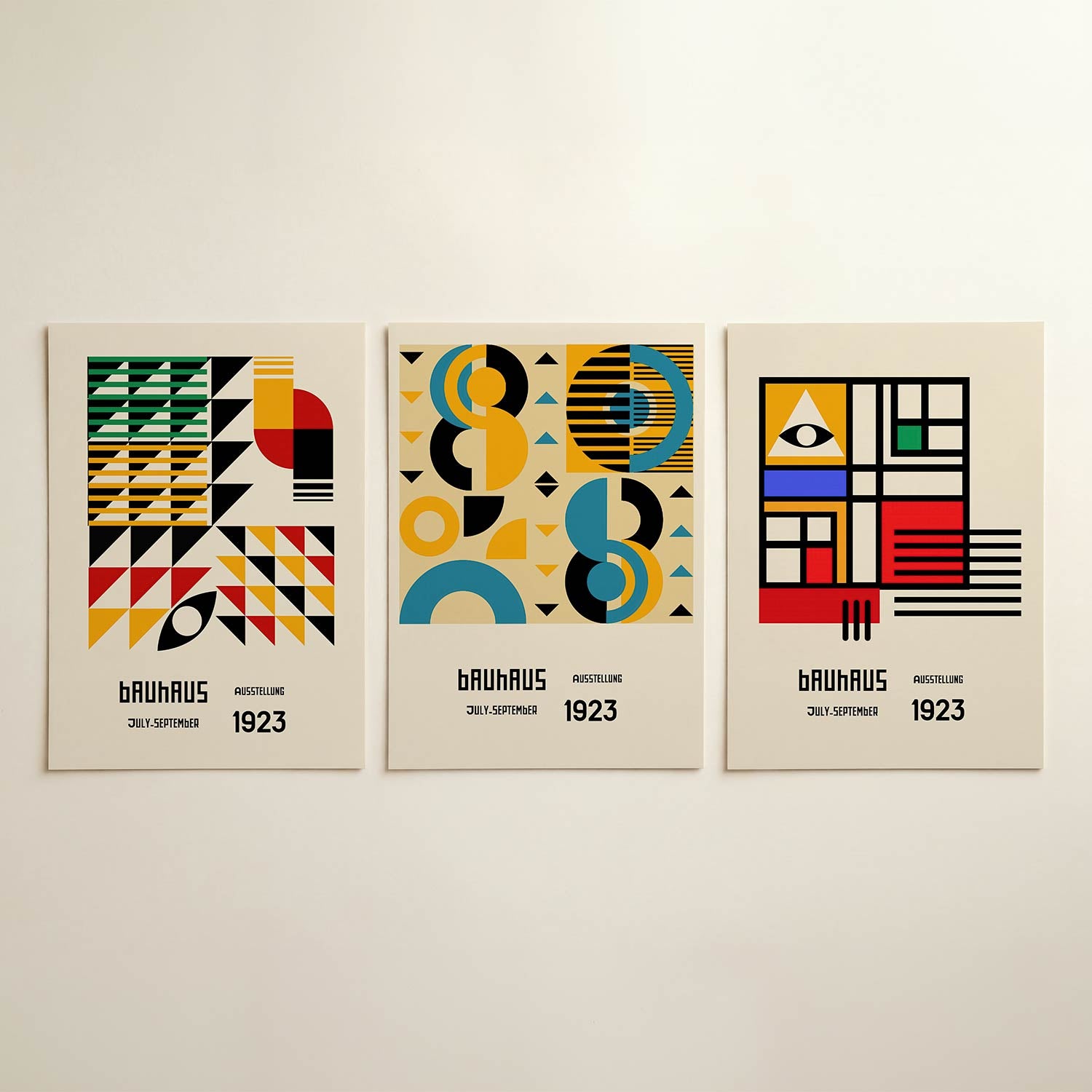 Kleurrijke vormenmix Posterset