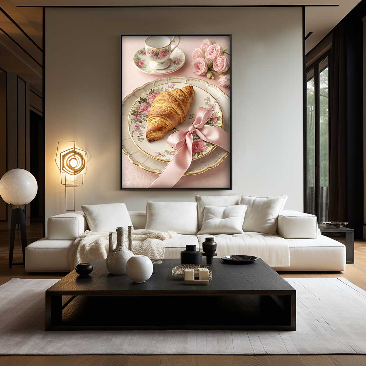 Elegant Ontbijt Sfeerbeeld Kunstwerk-canvas-dibond-plexiglas-wanddecoratie-WallArtistic