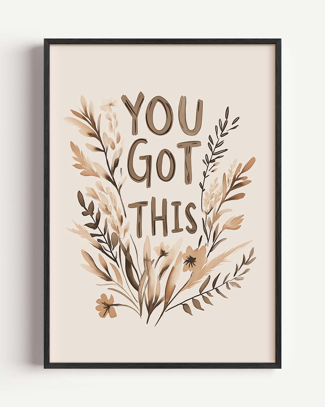 Inspirerende Bloemenmotivatie Poster