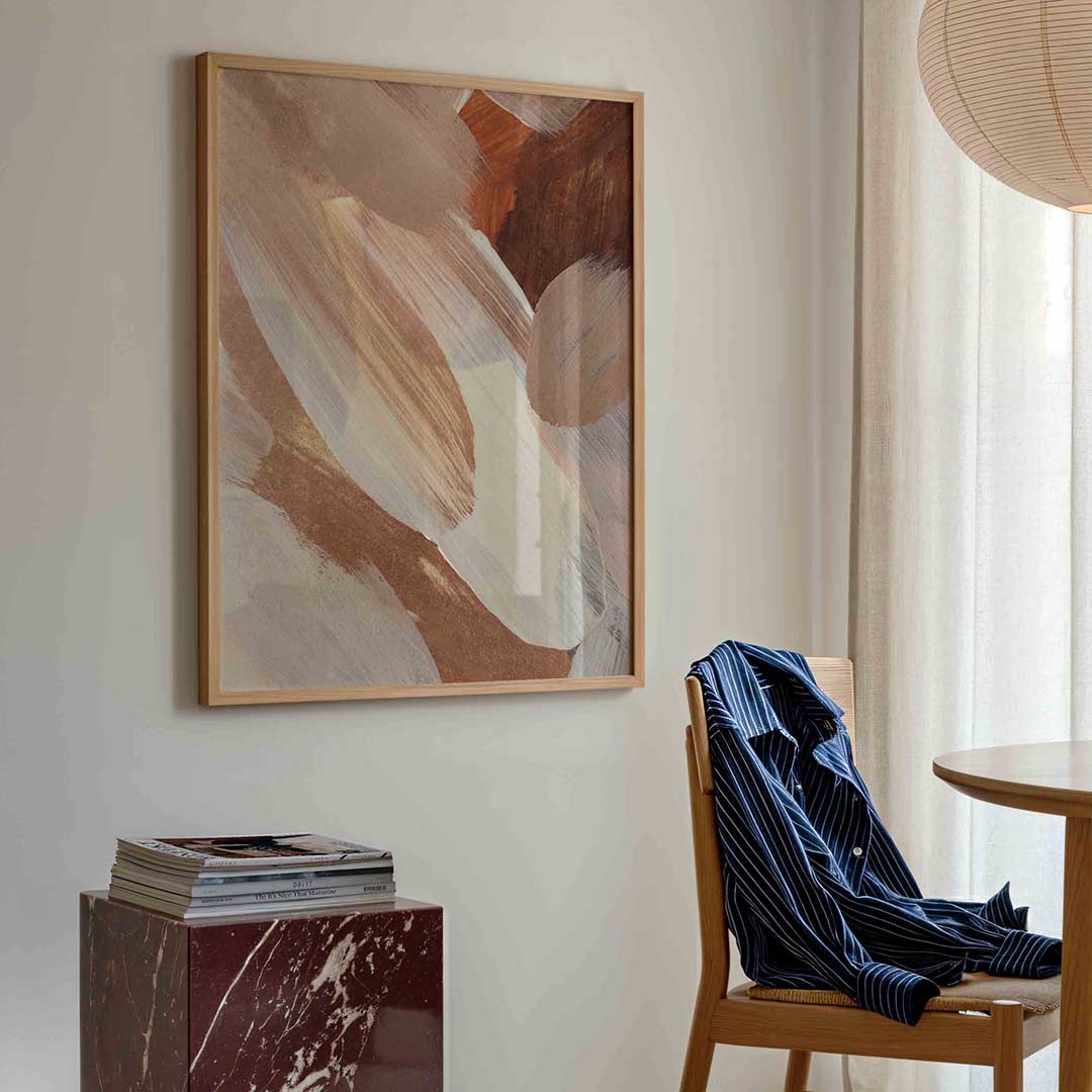 Abstracte penseelstreken Poster