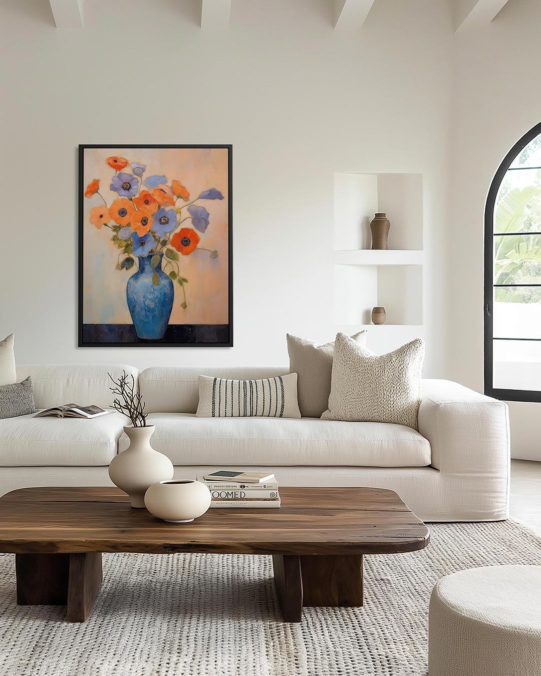 Bloemen in vaas Kunstwerk