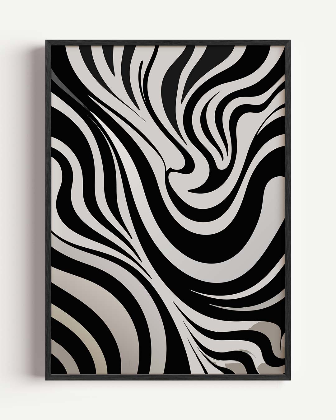 Zwart-Wit Abstracte Zebra Poster