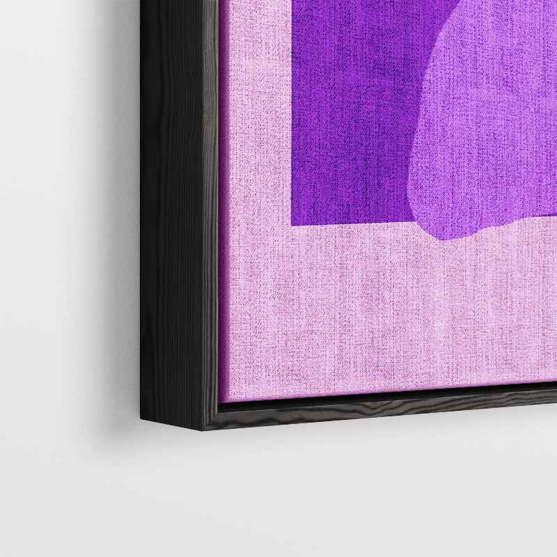 Speelse Paarse Vormen Kunstwerk-canvas-dibond-plexiglas-wanddecoratie-WallArtistic