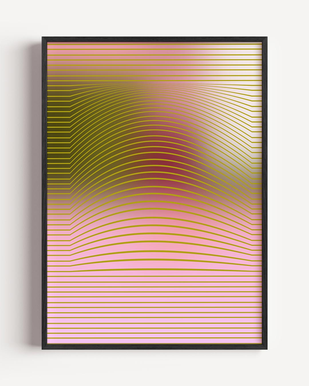 Abstracte Goudroze Dromerij Poster-WallArtistic