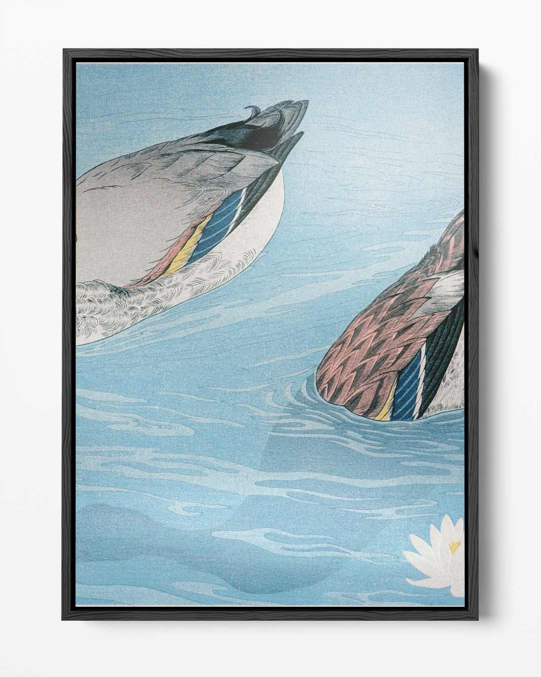 Eenden in de Vijver Kunstwerk-canvas-dibond-plexiglas-wanddecoratie-WallArtistic