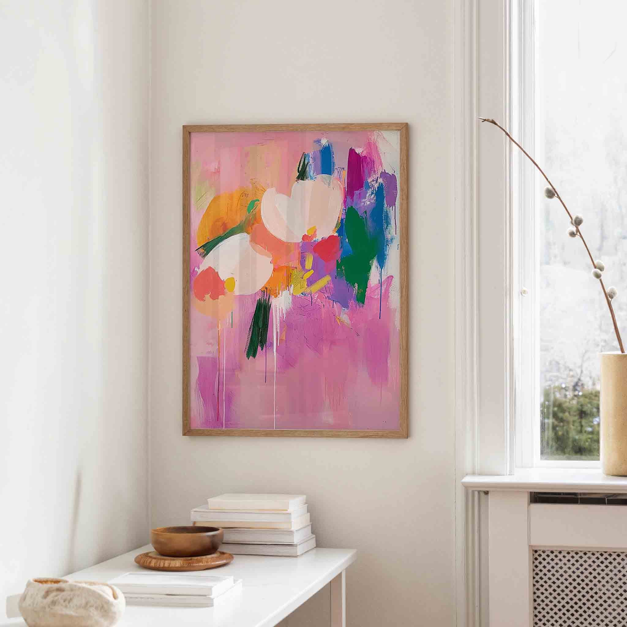 Bloemen en kleuren Poster