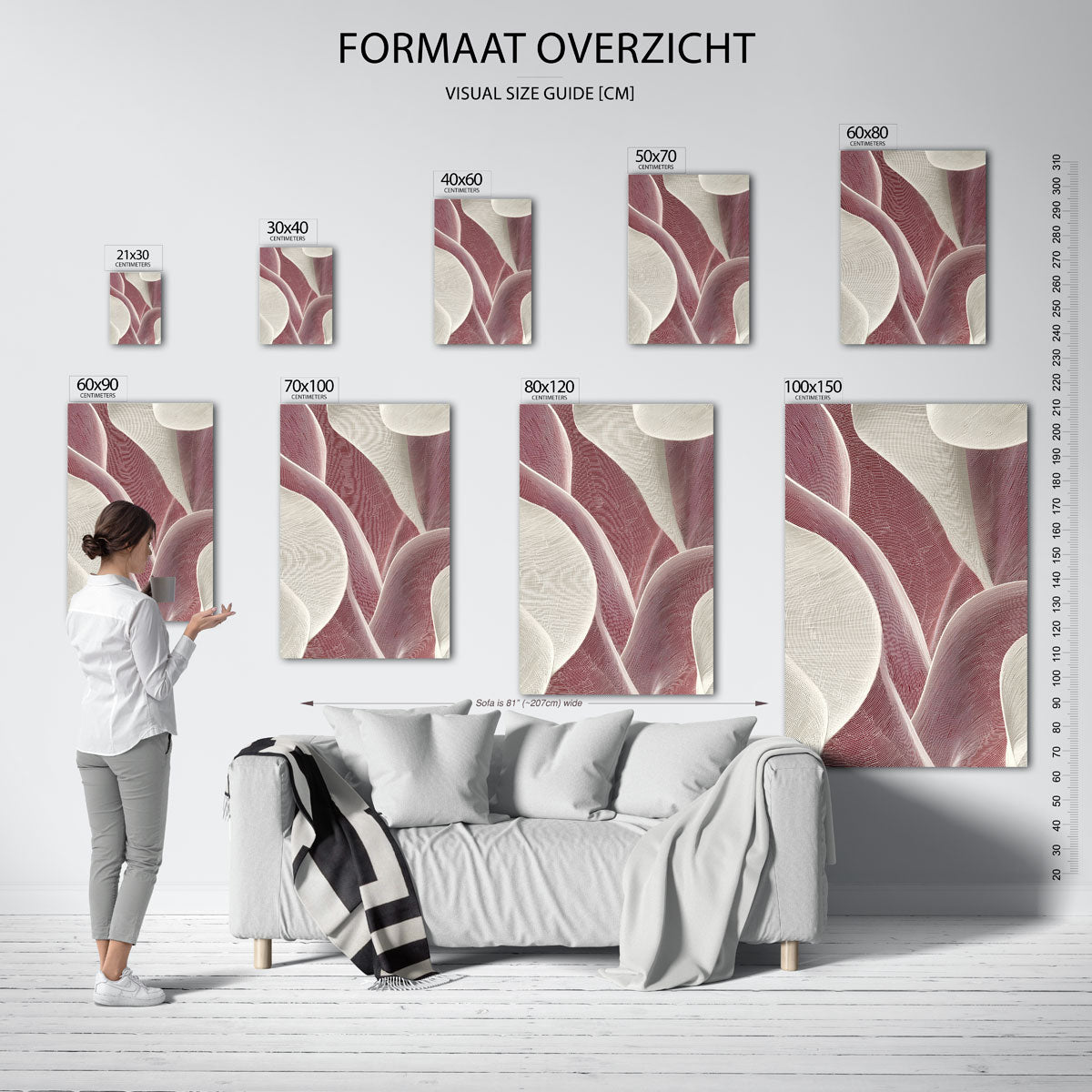 Golvende lijnen Poster