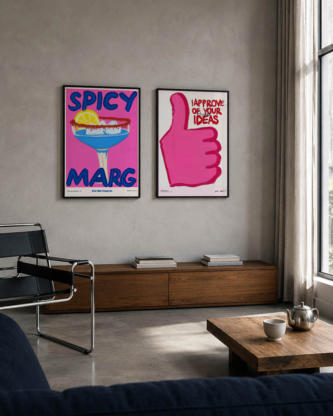 Kleurrijke cocktail Posterset