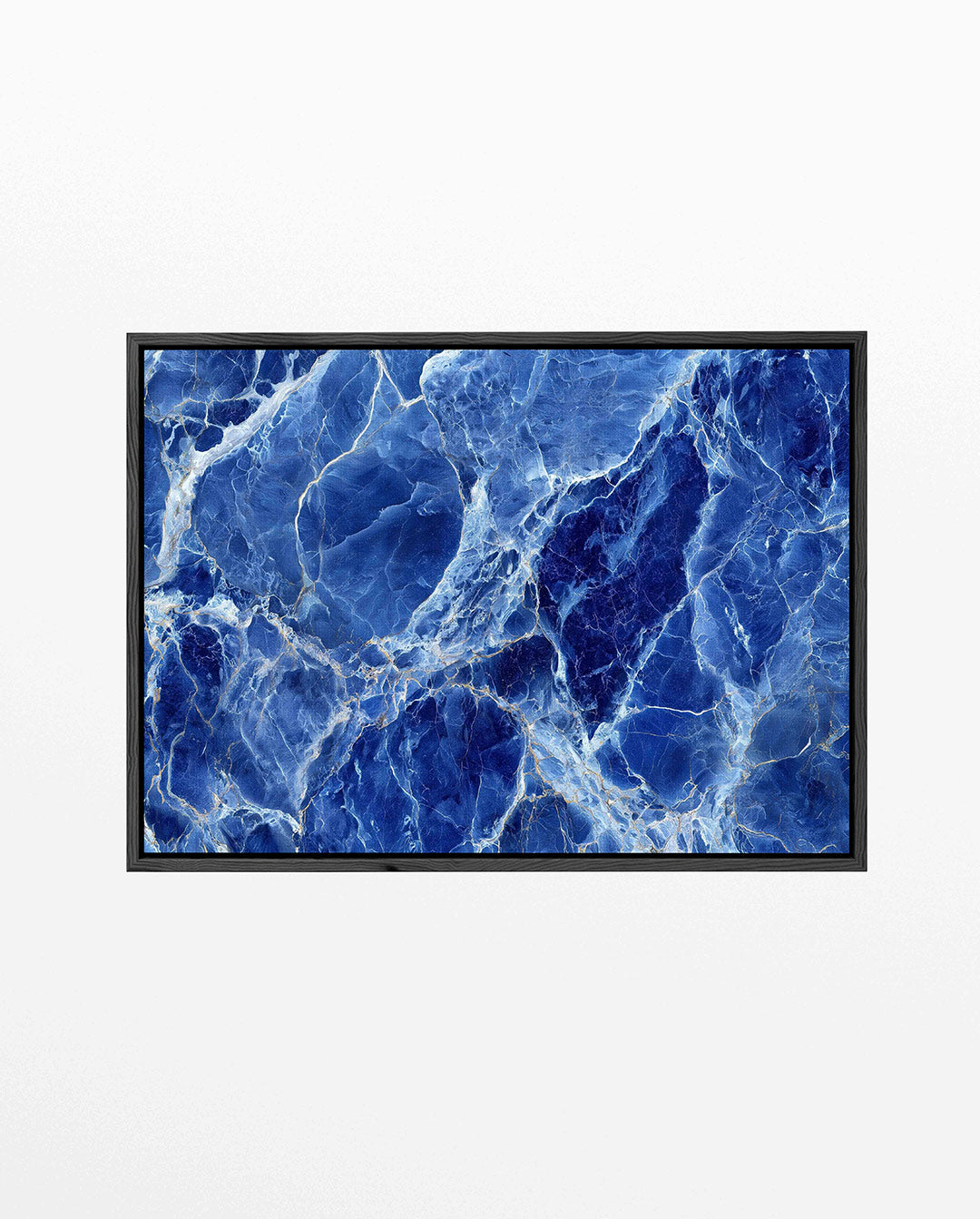 Blauwe marmerstructuur Kunstwerk