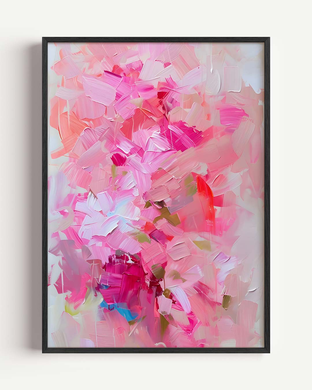 Vrolijke Roze Abstracte Kunstposter