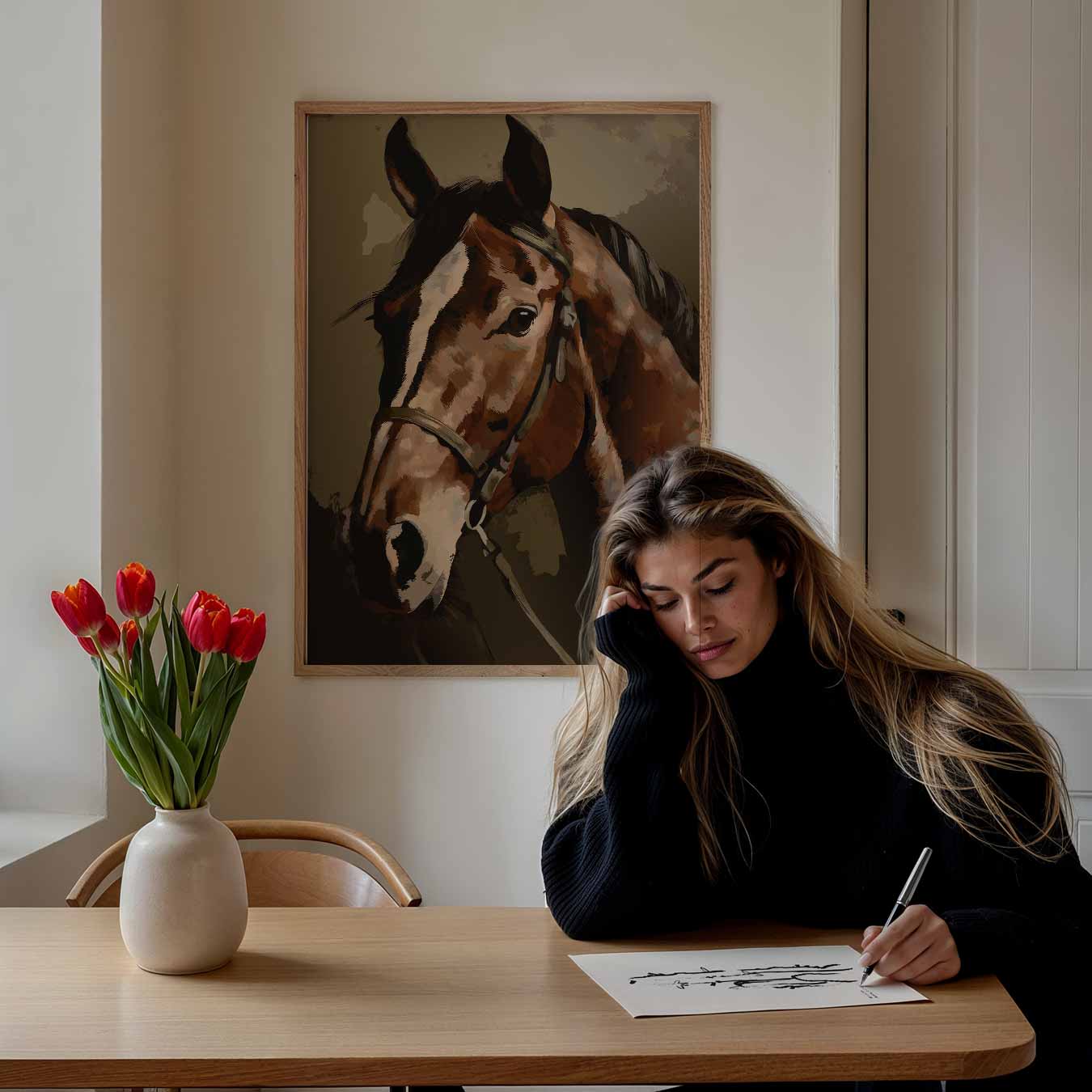 Elegante Paardenkracht Poster