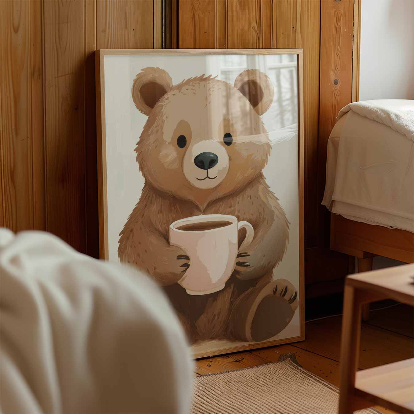 Knuffelige Bereposter Met Mok Poster