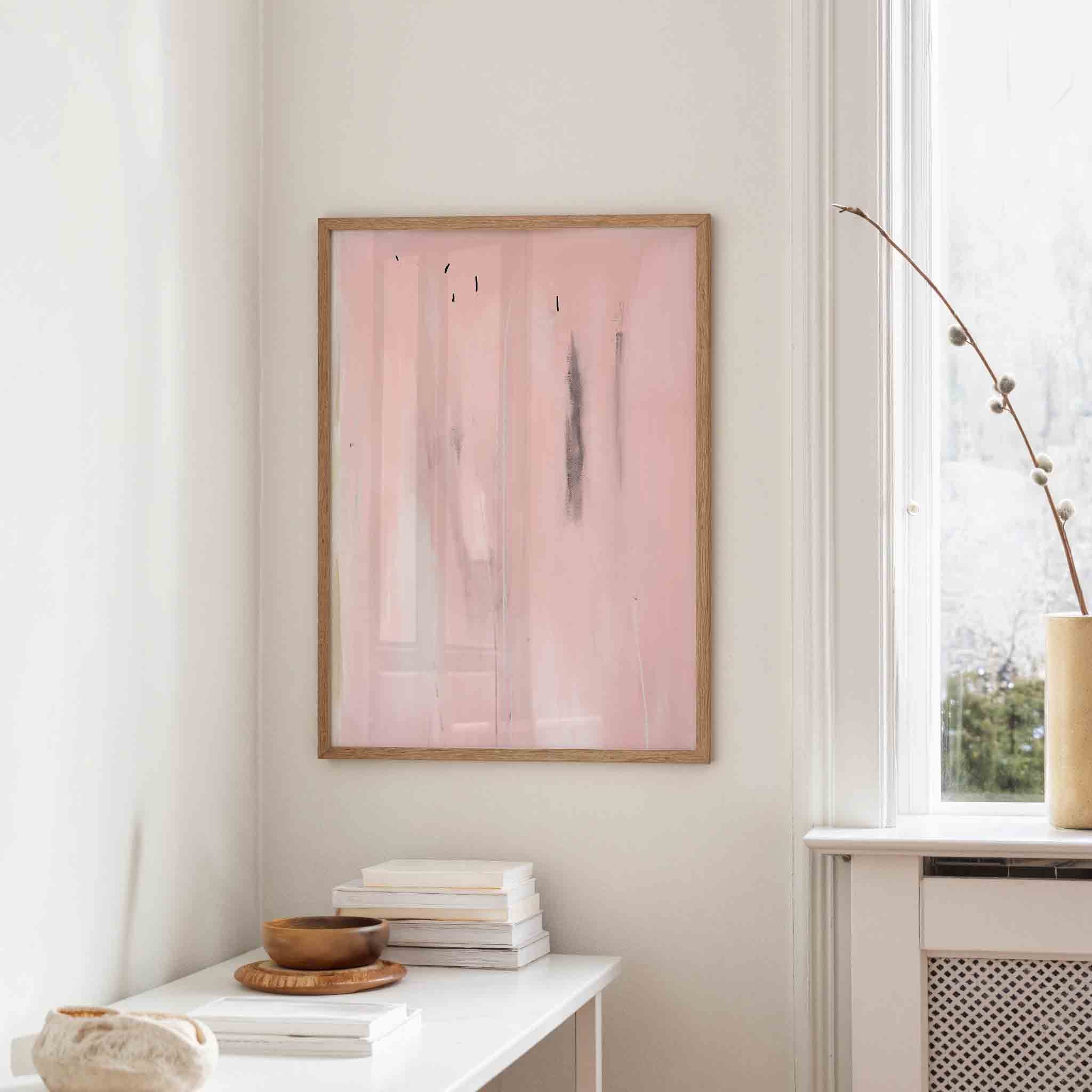 Abstracte roze Poster