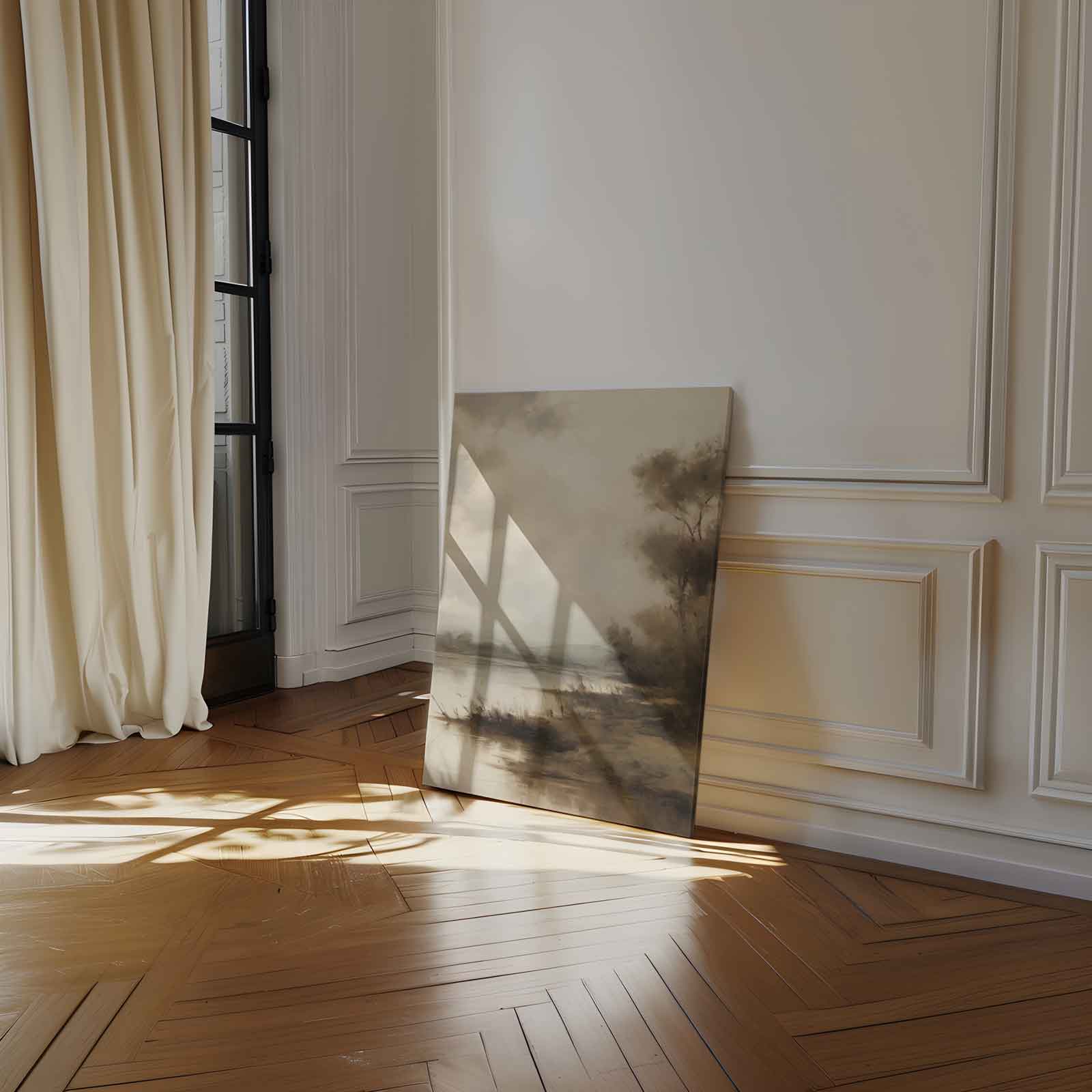 Rustieke Rivieroever Kunstwerk-canvas-dibond-plexiglas-wanddecoratie-WallArtistic