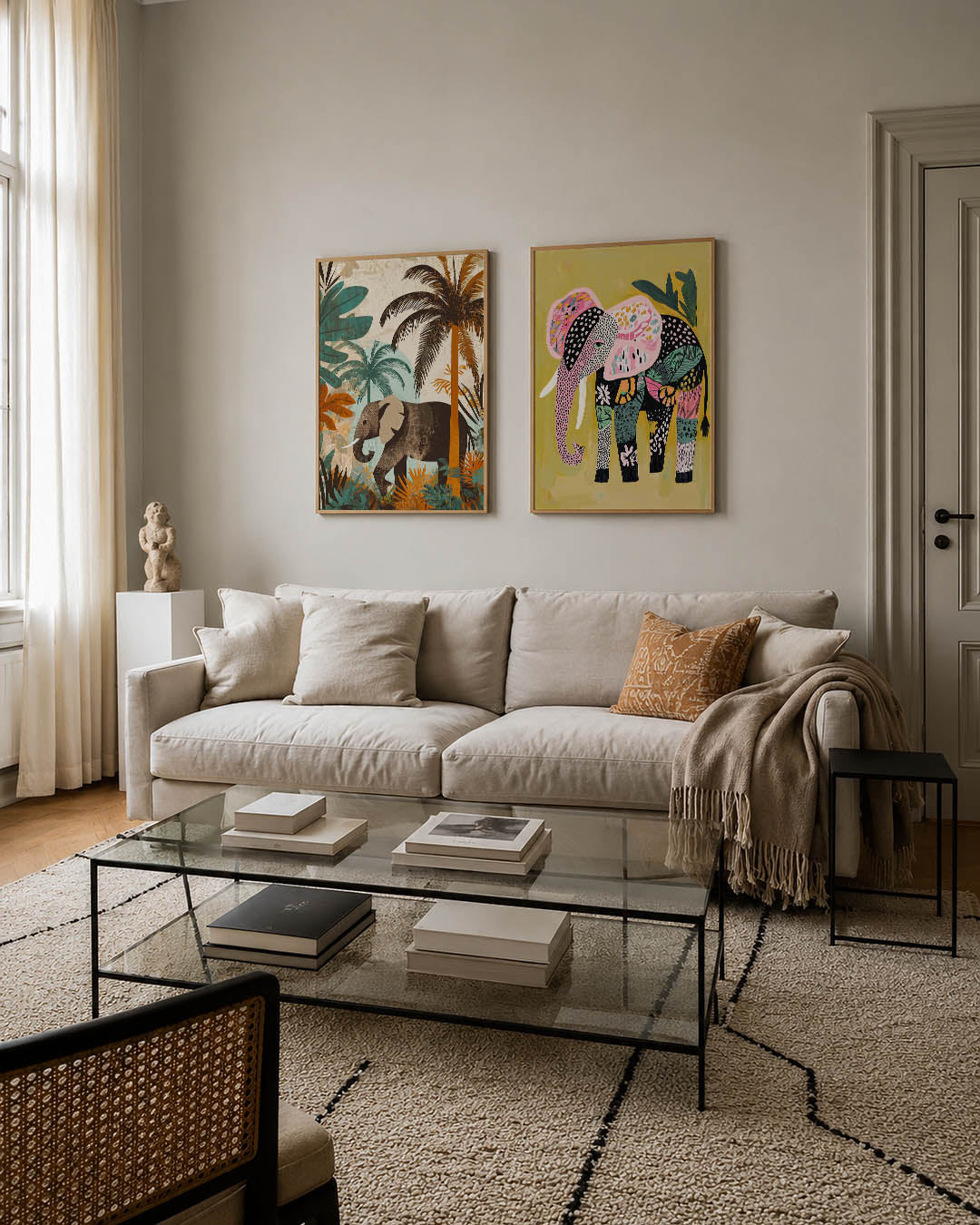 Jungle en olifant Posterset
