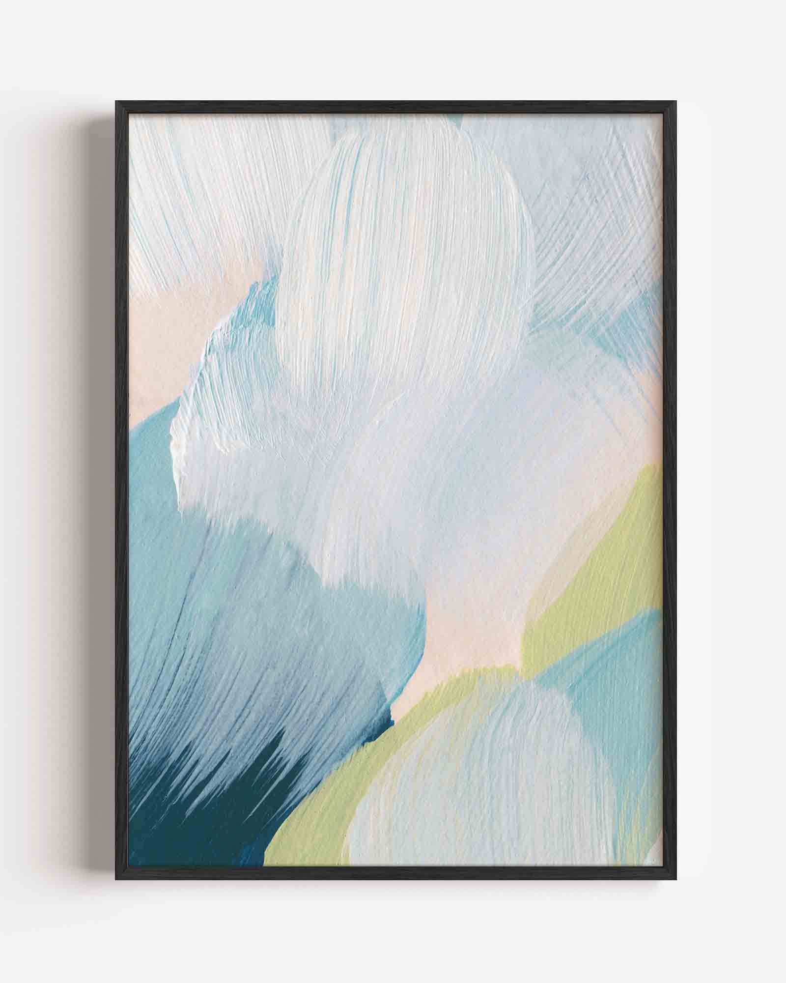 Abstracte penseelstreken Poster