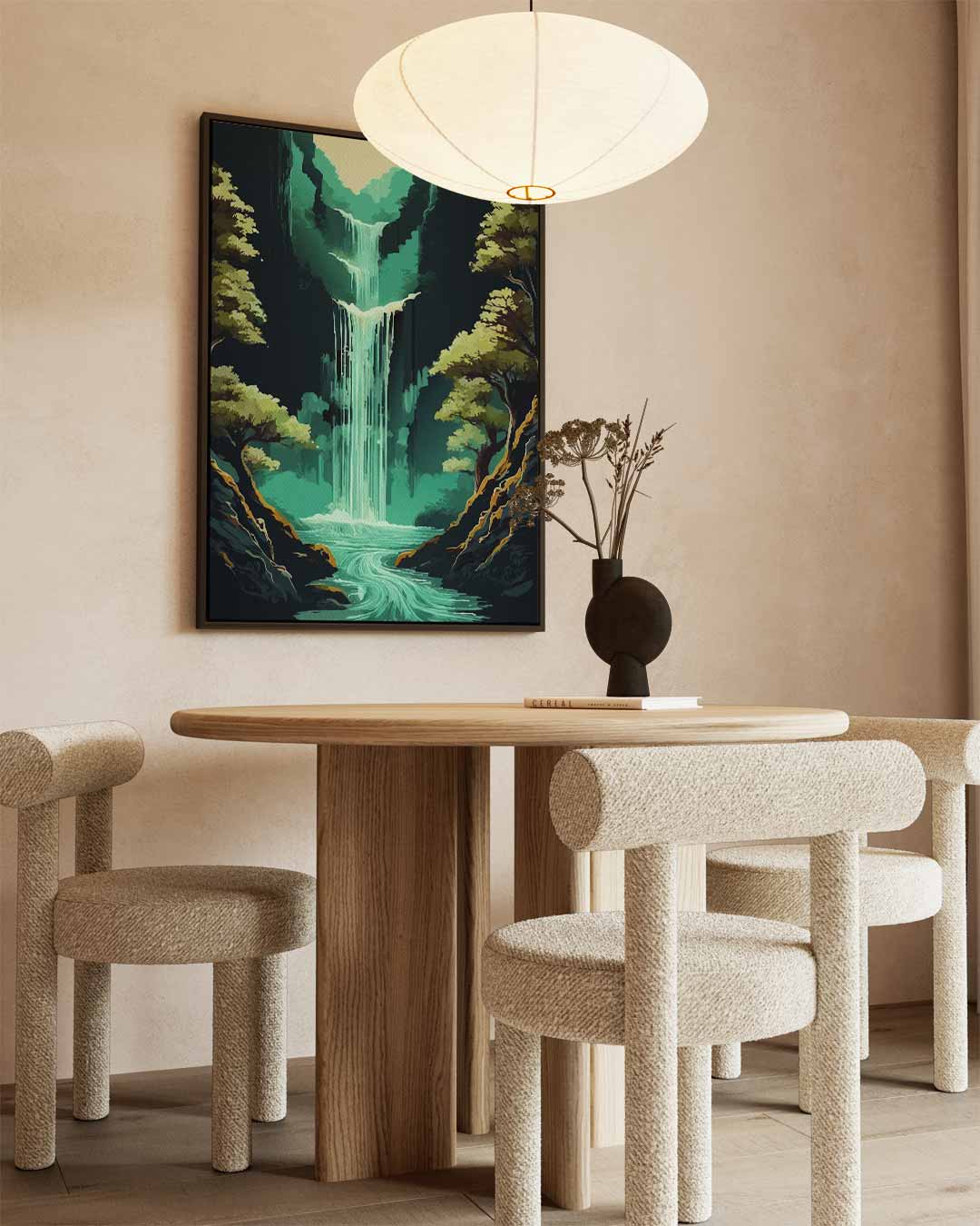 Magische Waterval Kunstwerk-canvas-dibond-plexiglas-wanddecoratie-WallArtistic