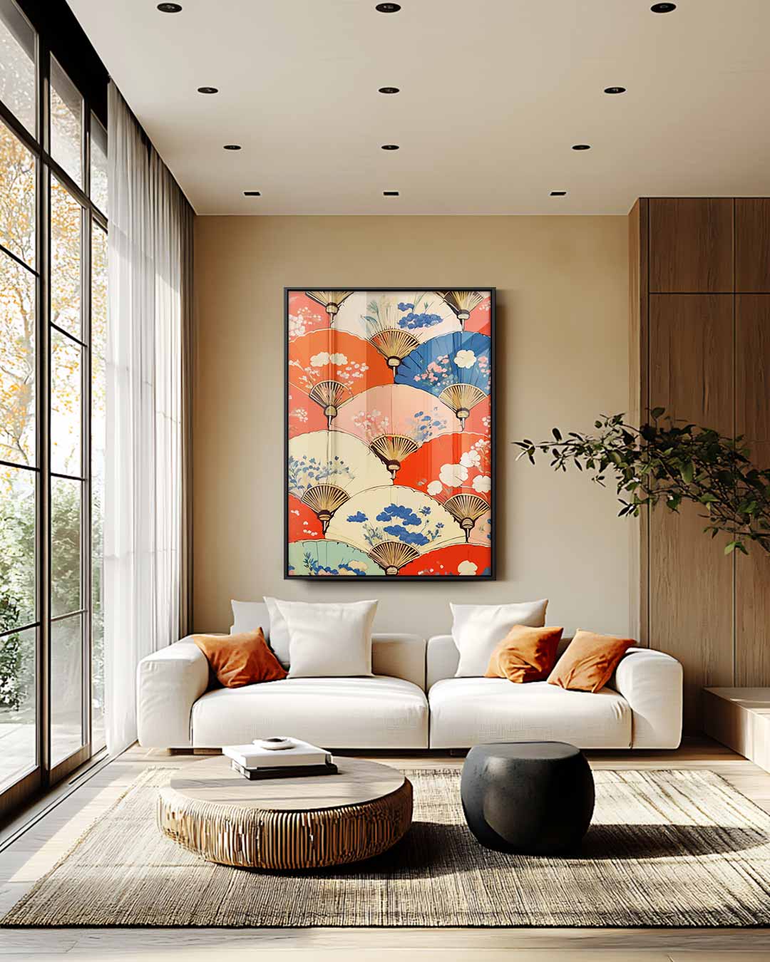 Kleurrijke Fan Fantasy Kunstwerk-canvas-dibond-plexiglas-wanddecoratie-WallArtistic